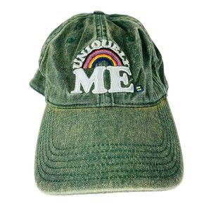 Uniquely Me Hat Pride Rainbow Green Legacy 92 Cap Human Rights Campaign Logo